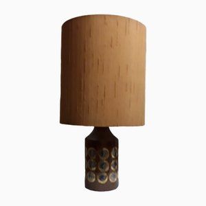 Vintage Italian Table Lamp with Brown Ceramic Base, 1970s