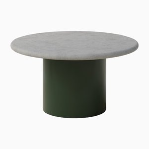 Raindrop 600 Table in Microcrete and Moss Green by Fred Rigby Studio