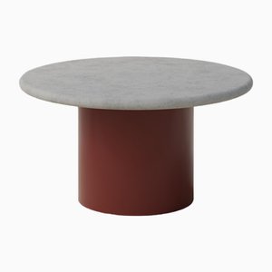 Raindrop 600 Table in Microcrete and Terracotta by Fred Rigby Studio