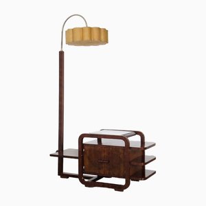 Art Deco Floor Lamp with Bar Cabinet