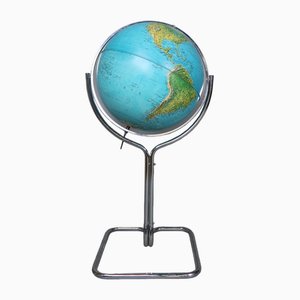 Terrestrial Globe on Chrome Foot