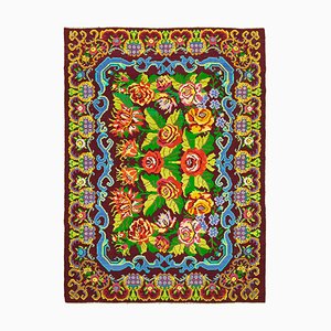 Vintage Multicolor Moldovan Kilim Rug