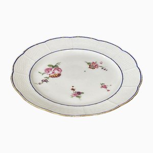 Assiette en Porcelaine avec Polychromie & Fleurs 18ème Siècle de Sèvres