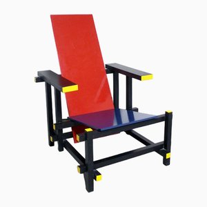 Bauhaus Red-Blue Chair by Gerrit Thomas Rietveld, 1970s