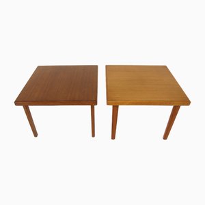 Tables Vintage Scandinaves en Teck, Suède, 1960s, Set de 2