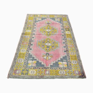 Anatolian Low Pile Rug in Red & Yellow