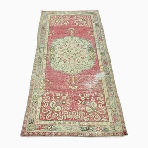 Tapis Oushak en Laine Rouge Fait Main