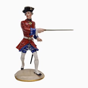 Jennes Regiment Officer Figurine by Hanns Goebl for Nymphenburg, 1940s