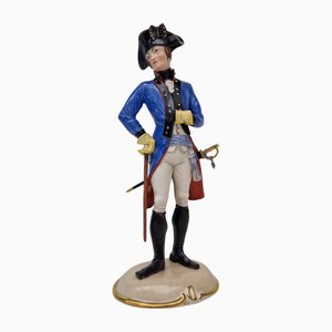 Bavarian Officer Figurine by Hanns Goebl for Nymphenburg, 1937