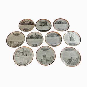 Recipes of Piedmont Dishes by Piero Fornasetti, Italy, 1960s, Set of 10