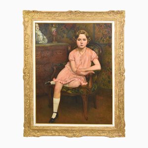 Georges Bernard Jamotte, mujer joven, 1928, óleo sobre lienzo