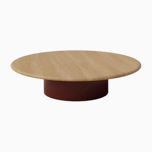 Raindrop 1000 Table in Oak and Terracotta by Fred Rigby Studio