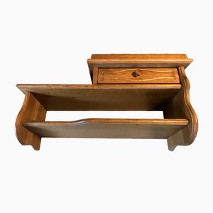 Oak Shelf with Drawer, 1970s