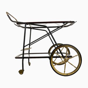 Vintage Italian Serving Trolley attributed to Cesare Lacca, 1950s