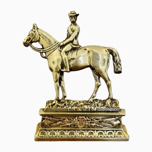 Victorian Brass Ornate Dr Jim Doorstop, 1890s