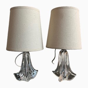 Lampes en Cristal de Daum, 1950s, Set de 2