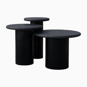 Table d'Appoint Raindrop en Chêne Noir et Patiné par Fred Rigby Studio, Set de 3