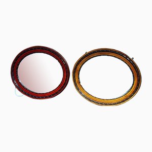 Miroirs Muraux Ovales édouardiens, Set de 2