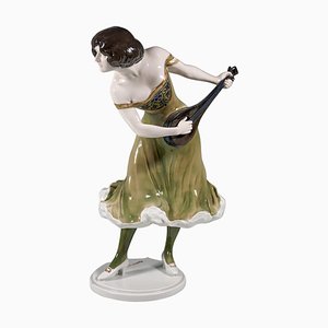 Grande Figurine Cabaret en Porcelaine par R. Marcuse pour Rosenthal, 1920