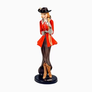 Art Deco Lady in Riding Costume Figurine by Claire Weiss, 1930s