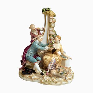 Figura Pastores modelo 2870 de Johann Joachim Kaendler para Meissen, 1850