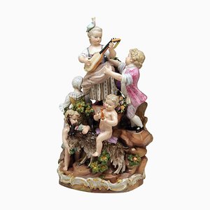 Figurines Angelots Bucolic Festival de Meissen, 1870