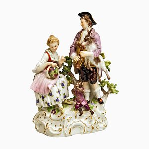 Statuette di pastori di Carl C. Punct per Meissen