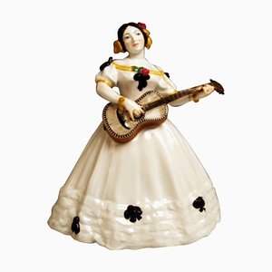 Lady Lute Player by Hoesel Erich for Meissen, 1890s