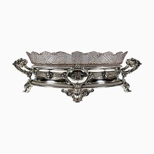 Large Silver Jardinière with Glass from Koch & Bergfeld, Germany, 1890s