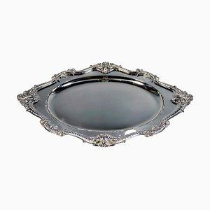 Art Nouveau Diamond Shaped Silver Tray by J.C. Klinkosch Vienna, 1900