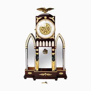 Reloj de repisa de mesa de repisa del manto del Imperio, Cariátides de Austria, Viena