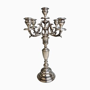 Candelabro Art Nouveau in argento a cinque luci di Josef Kurzweil, inizio XX secolo