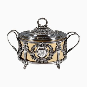 Silver Sugar Bowl with Gilding from Adolphe Boulenger Paris, 1890