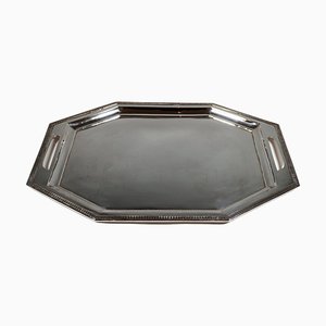 Large Art Nouveau Viennese Austria Silver Tray attributed to Würbel & Szokally, 1900s