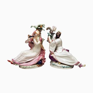 Model A 1146 67073 Figurines by Paul Scheurich for Meissen, 1900s, Set of 2