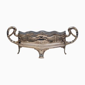 Art Nouveau Silver 800 Flower Bowl Jardiniere, Austria, 1911