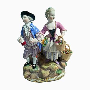 Meissen Figuren Engelchen mit Winzer Modell C Acier zugeschrieben, 1870er