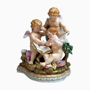 Model 12 Allegory of Arithmetic Figurine attributed to Acier for Meissen, 1860s