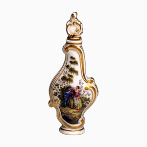 Bouteille de Parfum Rocaille en Miniature avec Décor Watteau de Meissen