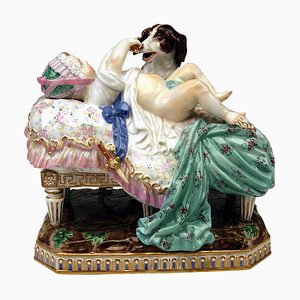 Placidness of Childhood Figurine Group attributed to Acie for Meissen, 1840s