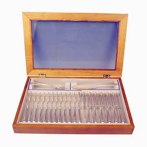 Silver Flatware Fish Cutlery Service for 12 from Koch & Bergfeld, Germany, 1900s, Set of 26
