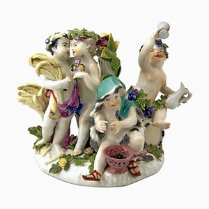 The Four Seasons Cherubs Figurine Group the by Kaendler for Meissen, 1750s