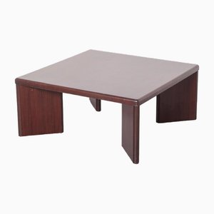 Square Coffee Table in Walnut from Giroflex, 1970s