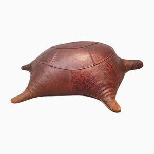 Abercrombie Leather Turtle Footstool, 1975