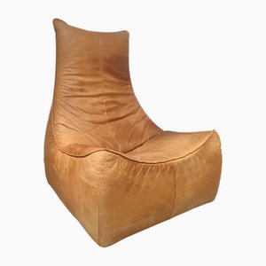 The Rock Lounge Chair in Leather attributed to Gerard Van Den Berg for Montis, Belgium, 1975