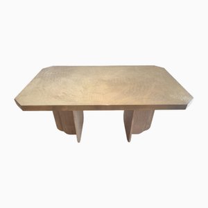 Brass Etched Dining or Desk Table attributed to Georges Mathias, 1975