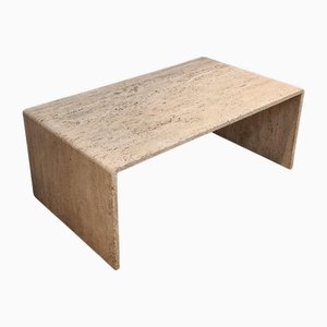 Travertine Coffee Table attributed to Up & Up, Italy, 1975