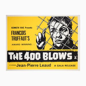 Póster de película 400 Blows Quad Film, Reino Unido, años 60