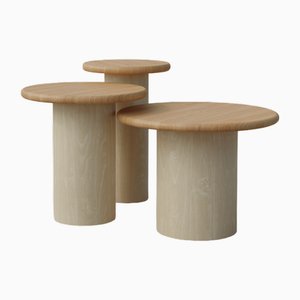 Raindrop Side Table Set in Oak and Ash by Fred Rigby Studio, Set of 3