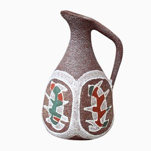 Brocca Mid-Century in ceramica di Accolay, Francia, anni '60
